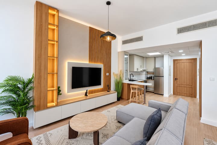 Living area, Bright and Cozy | Studio in Motor City